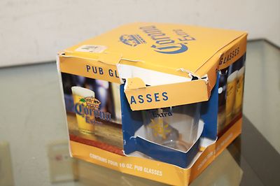 Corona Extra drink glass bar glasses 4 piece Mexico pub drink glassware logo DL4