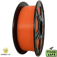 WELLSHOW PLA Filament 1.75mm Orange PLA Food Safe PLA 3d Printer Filament,2.2lbs