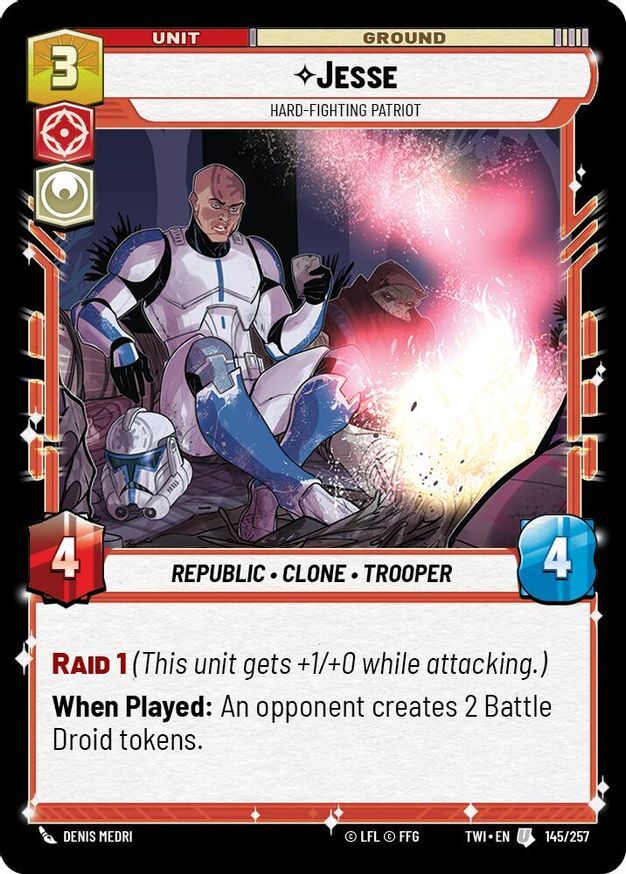 Star Wars Unlimited Jesse (145/596) Twilight of the Republic LP