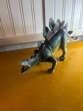 Vintage 1980s Stegosaurus Dinosaur Rubber/Plastic Toy Figure 16  - Dor Mei Toys