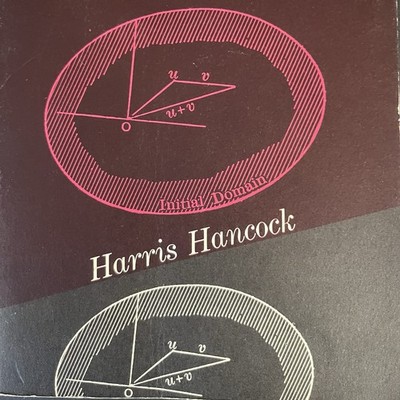 Lectures on the Theory of Elliptic Functions Book Softcover by Harris Hancock
