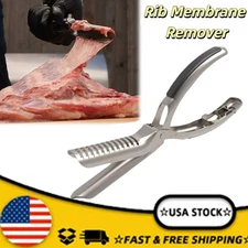 Rib Prep Tool Pro, BBQ Rib Skinner, Stainless Steel Rib Membrane Remover Tool JQ