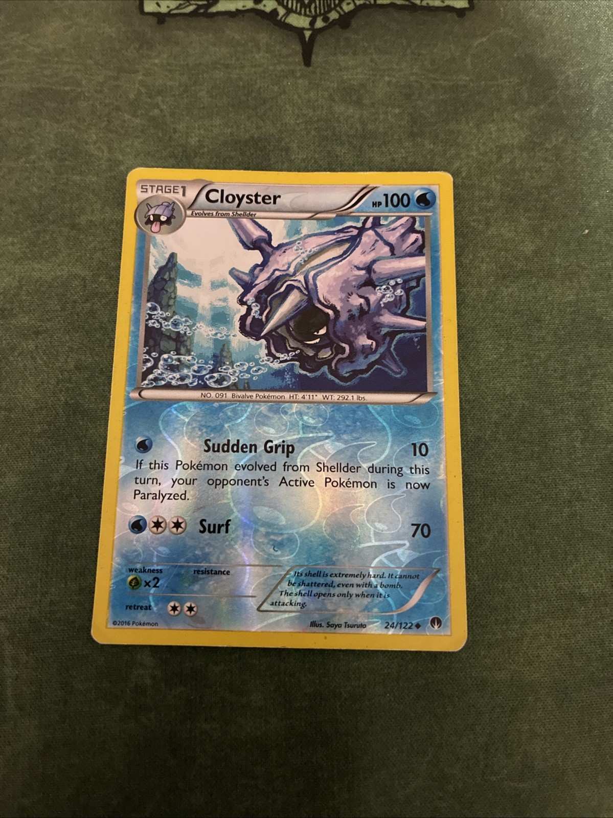 Cloyster 24/122 Breakpoint Reverse Holo Pokemon Trading Card