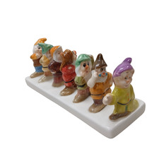 VINTAGE DISNEY SEVEN DWARFS CLOVER CERAMIC TOAST RACK