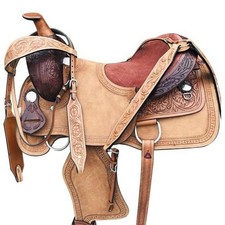 Western Barrel Racing Horse Saddle Leather Racer Equestrian Trail Tack Hand-Tool