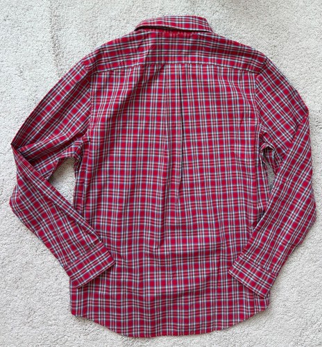 Vineyard Vines Shirt Mens Size Medium Red Holiday Plaid Button Down Cotton - Picture 4 of 10