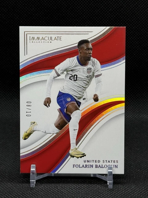 Folarin Balogun 2023-24 Panini Immaculate Soccer Gold /10 SP USA USMNT #2