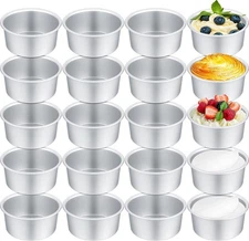 Gerrii 27 Pcs 4 Inch Cake Pans Nonstick Aluminum Small Round Cake Baking Pans Mo