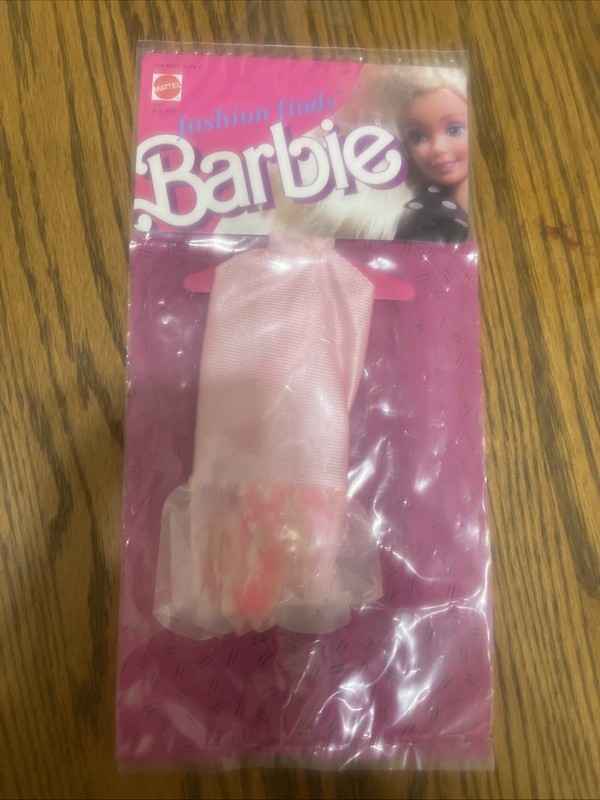 1988 Barbie Drop Waist Bubble Dress Dress Pink New In Package Vintage 80s Mattel