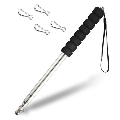 Telescopic Handheld Flagpoles with Clips Portable Flag Pole Lightweight Exten...