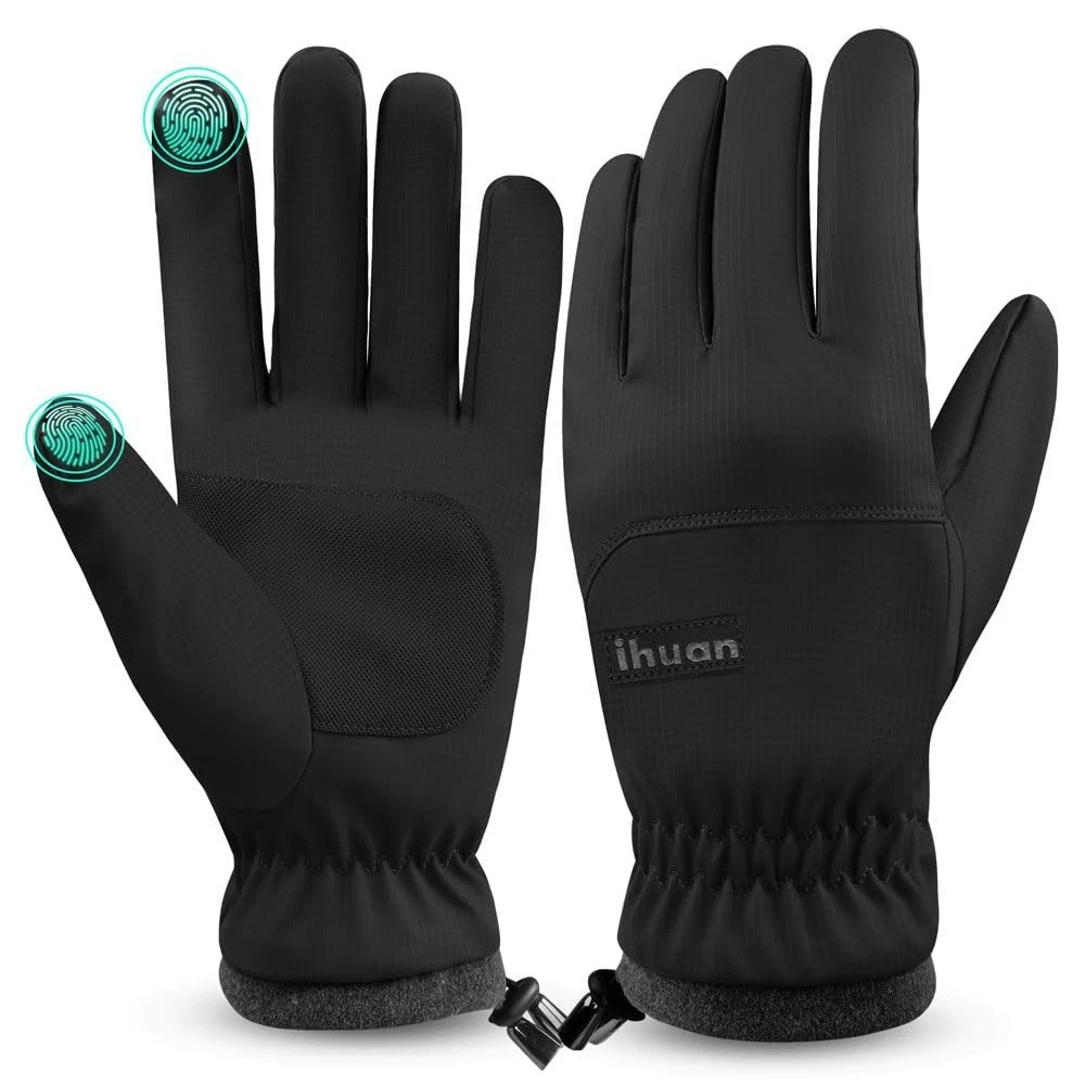 ihuan Winter Waterproof Ski Gloves Men Women, Snow Warm Cycling Cold Weather