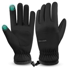ihuan Winter Waterproof Ski Gloves Men Women, Snow Warm Cycling Cold Weather