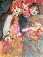 Jolie Peinture Attribué Yves