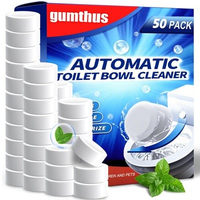 Automatic Toilet Bowl Cleaner Tablets, Bleach.Descale & Deodorize-Tank Drop-I...