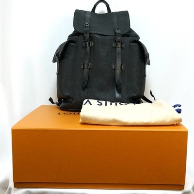 LOUIS VUITTON M55699 Christopher MM Mens Backpack Bag Monogram Macassar Black
