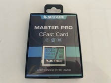 512GB MIXAGE Master Pro CFast 2.0 Card - 550MB/s, VPG130 Brand New Sealed 