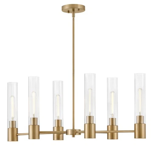 Lark 85406 Shea 6 Light 34"W Linear Chandelier - Black - Picture 5 of 11