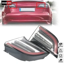 2Pcs For Tesla 17-20 Model 3 Back Rear Left+Right Inner Tail Light Lamp Light