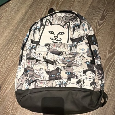 RIPNDIP Cat Graphic Print Polyester Zip Backpack
