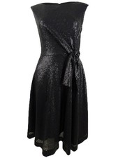 Tahari ASL Women's Allover Sequin Tie-Waist Dress