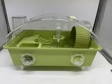 Small Animal Acrylic Cage Hamster Gerbil Mice Rat Bottle FoodDish Hideout Wheel