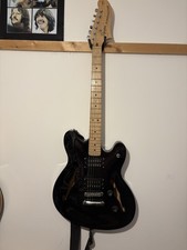 Squier Affinity Starcaster Semi-Hollow Electric Guitar Black