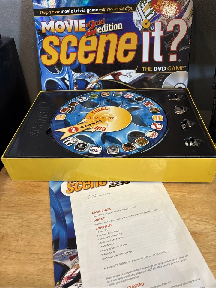 SCENE IT? 2nd Edition The DVD Movie Trivia Game Vtg Board Game MATTEL - Image 3 of 4