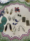 vintage Costume Jewelry earring lot pierced 10 Pairs Dangle Bird