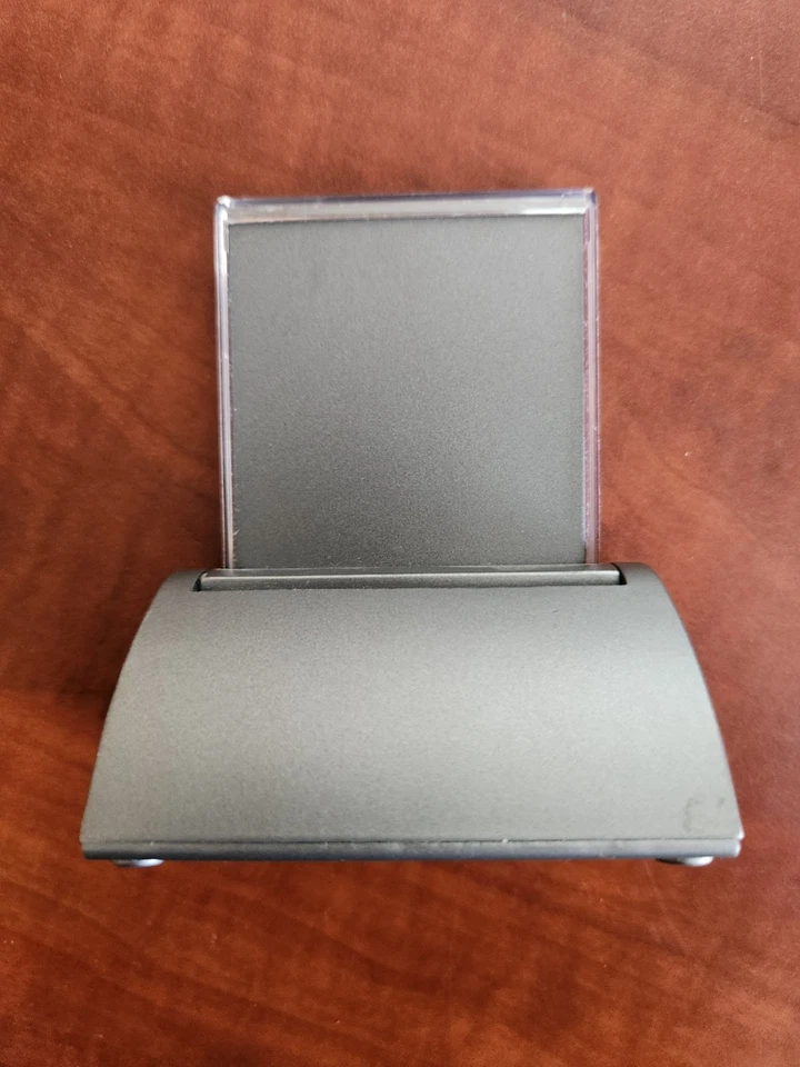 Brookstone 4" Touchscreen Die-Cast Clock Time Temperature Date Timer Silver - Image 2 of 3