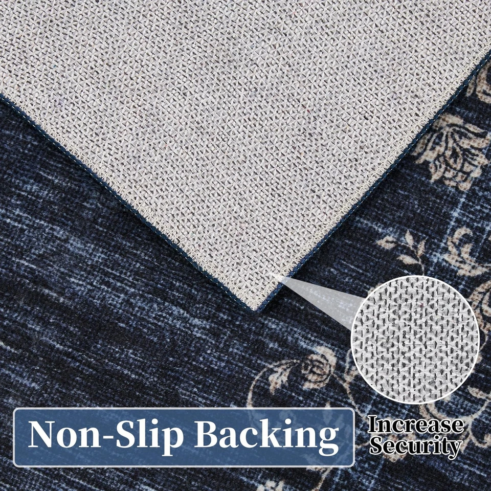 Alfombras Lavables Alfombra 8x10 para Salón Alfombra Floral Bordeada para Dormitorio N... Foto 4 de 4