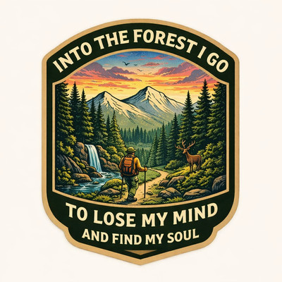 Into the Forest I Go to Lose My Mind and Find My Soul vinyl sticker