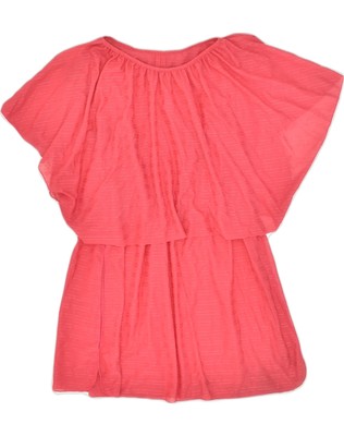 Vintage Damen Bluse Top UK 14 Large rot OB05