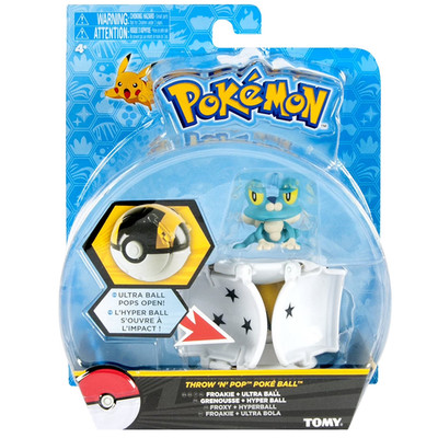 TOMY Pokemon Throw N Pop Froakie and Ultra Ball Figure Set