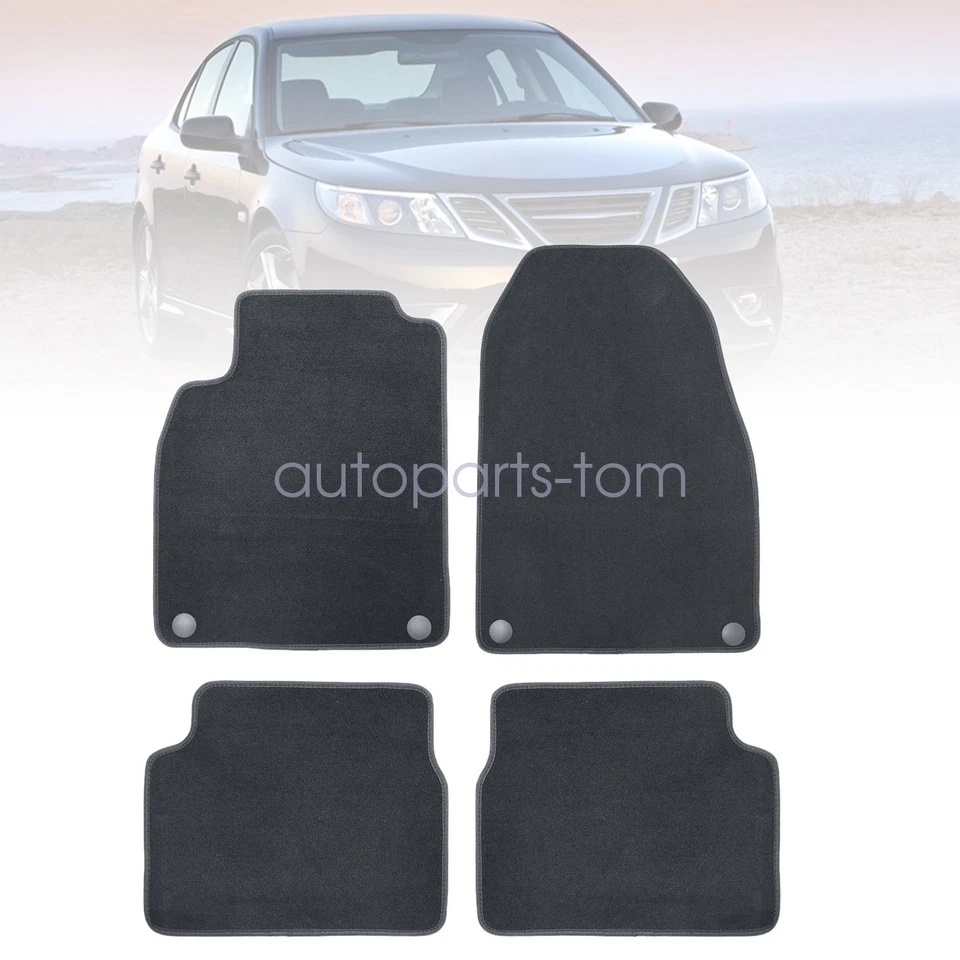Alfombrillas de repuesto para Saab 9-3 9-3X 2003-2011 terciopelo impermeable 4x Foto 2 de 4