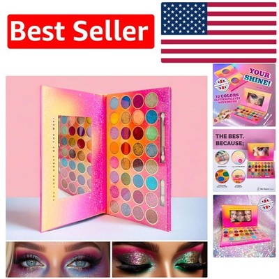 Vibrant 32-Colour Glitter Eyeshadow Palette Ideal for Festivals & Parties