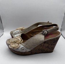 Jellypop Canvas Lace Wedge Shoes Women s Size...