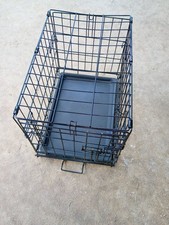 Small Folding Metal Wire Dog Crate 18" w/Removable Tray XS Puppy Cat Kennel Cage