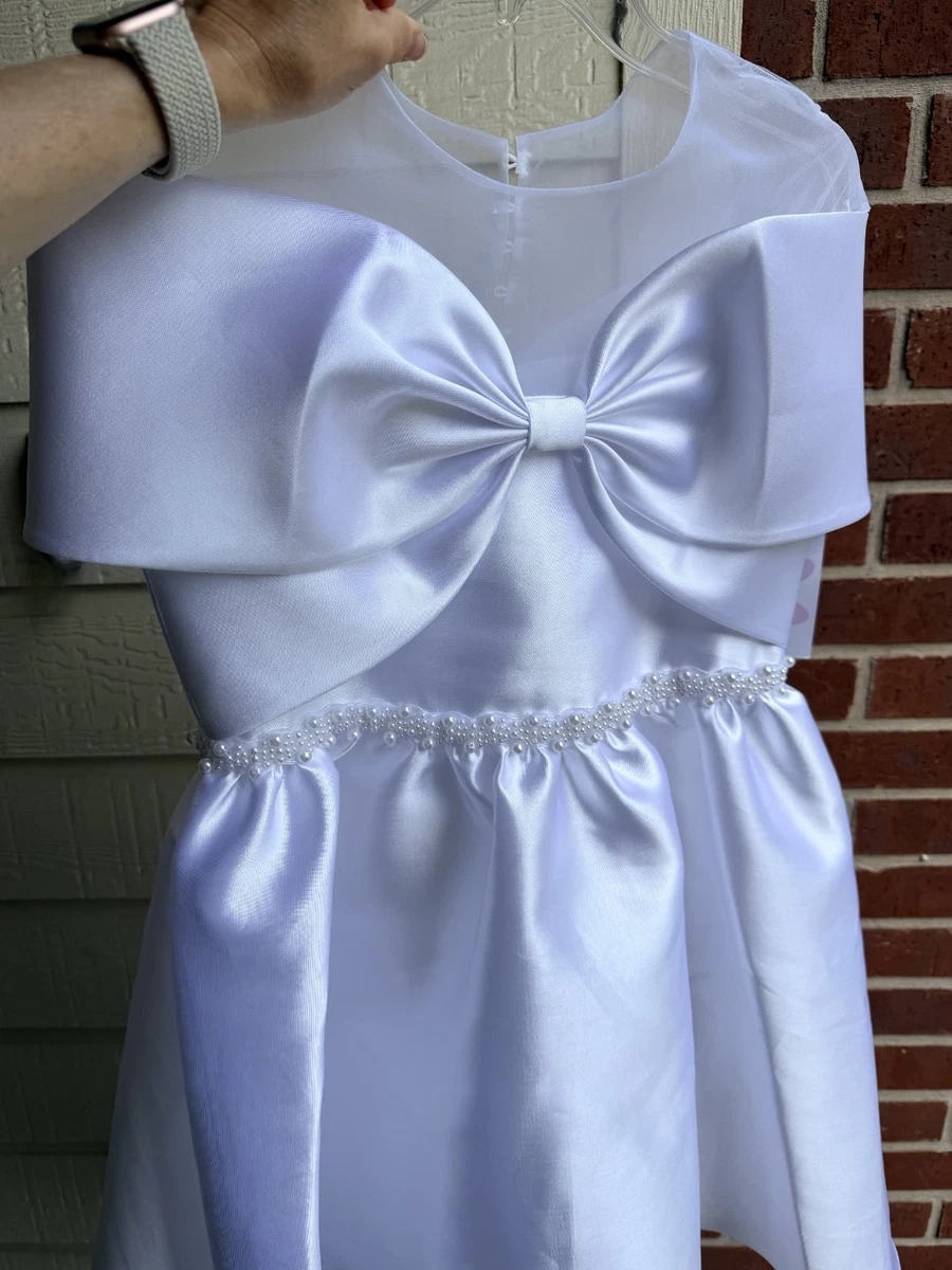 strapless open back dress Light Green Puffy Tulle Flower Girl Dress - Light Green / 7-8 Years (140cm)