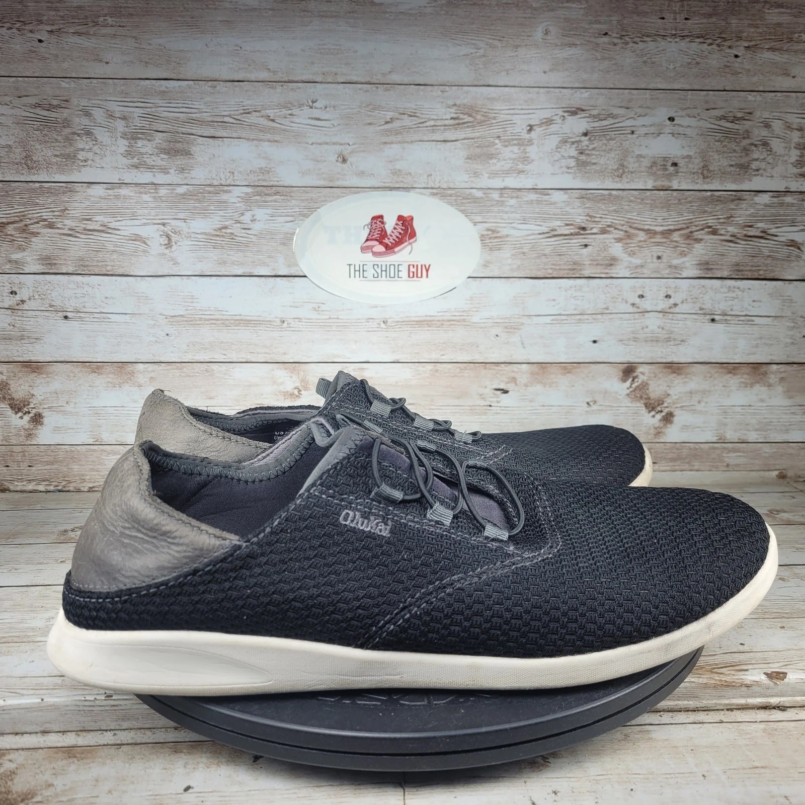 OluKai Alapa Li Sneaker Men's Size 11.5 Black Lace Up Walking Gym Running Shoes