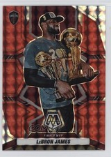 2021-22 Panini Mosaic Finals MVPs Red Mosaic Prizm LeBron James #298 1p0q