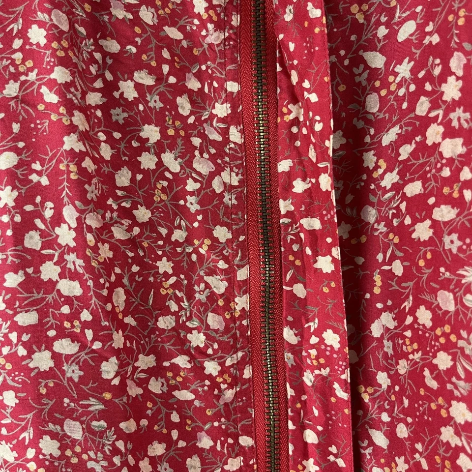 Chaqueta Bomber De Colección Fuda International Seda Para Mujer XL Floral Cremallera Completa Ditsy Foto 4 de 4