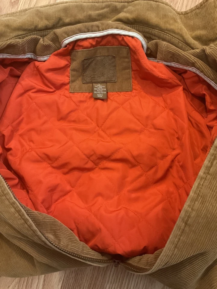 Abrigo Pana Glory Desteñido Vintage Talla L. Abotonable Marrón Claro Acolchado Interior Foto 4 de 4