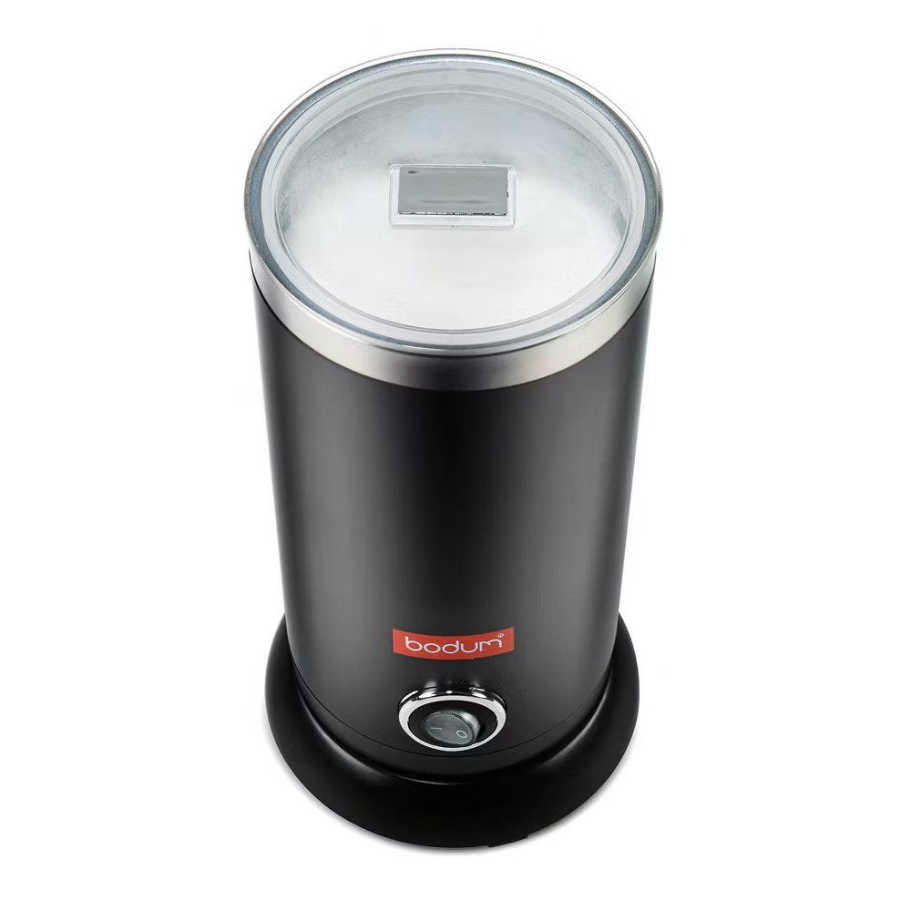 Bodum Bistro Electric Milk Frother Black: Stainless Steel Coffee Frother & Milk