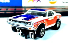 Ho Slot Cars,  Mopar Muscle, Chrome Wheels, Hurst, Hooker Headers,  Goodyear.