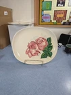 VINTAGE RED WING POTTERY HAND PAINTED LEXINGTON ROSE PATTERN PLATTER 12.75"