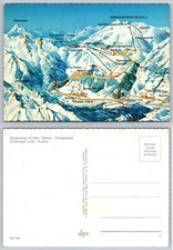 Vintage Ski Map Postcard Krimml Gerlos Königsleiten Salzburg Austria Alps