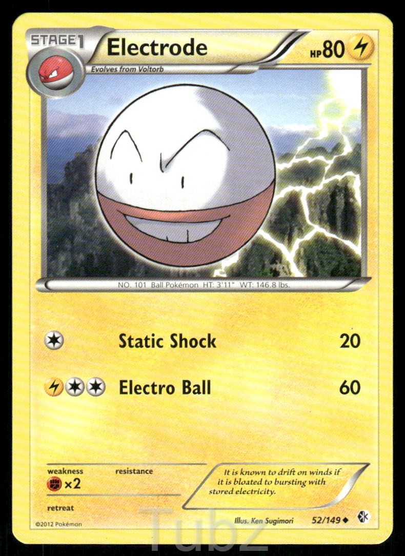 Electrode 52/149 Uncommon Boundaries Crossed Pokemon Lightly Played