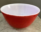 Pyrex Vintage Friendship Red Nesting Mixing Bowl 402 1.5 Qt, 1960s USA