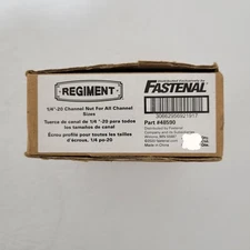 Box of 24 FASTENAL Channel Nuts 1/4-20 Zinc Plated Steel 48590