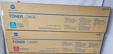 2 Genuine Konica Minolta TN613M TN613C Toner A0TM 330 430 OEM NEW magenta cyan